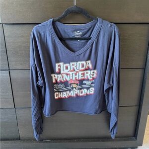 Majestic Navy Florida Panthers Champions Shirt